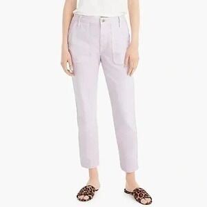 NWOT J Crew High Rise Waist Straight Crop Utility Denim Jeans sz 26 L6929 Purple